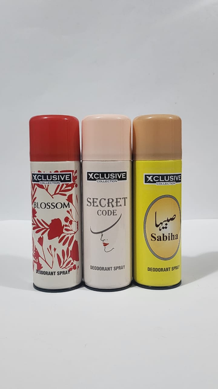 XCLUSIVE BODY SPRAY PACK OF (THREE)